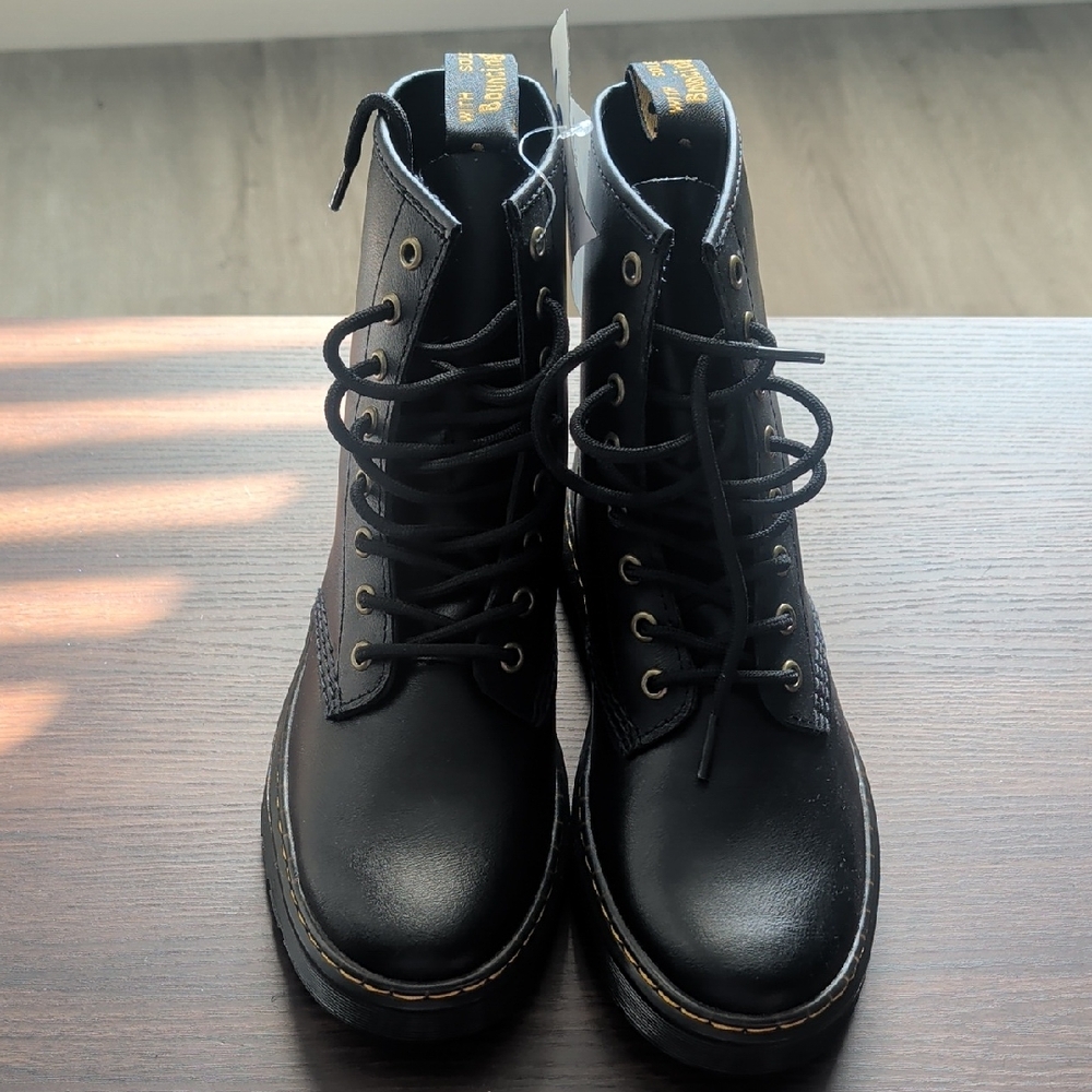 Dr. Martens Black Leather Combat Boots